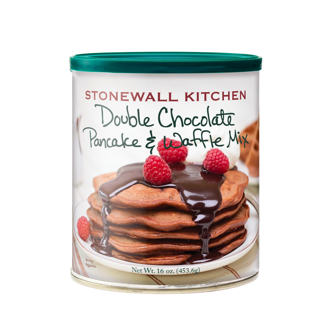 Mezcla para panqueques y waffles con doble chocolate de Stonewall Kitchen