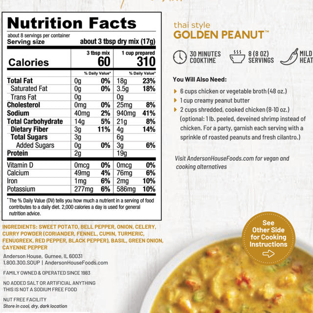 Anderson House - Frontier Soups Thai Style Golden Peanut Soup Mix