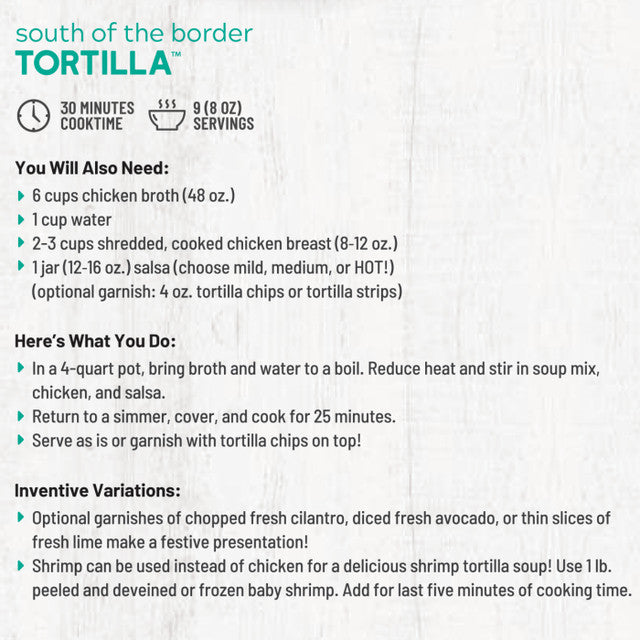 Anderson House - Frontier Soups South of the Border Tortilla Soup Mix