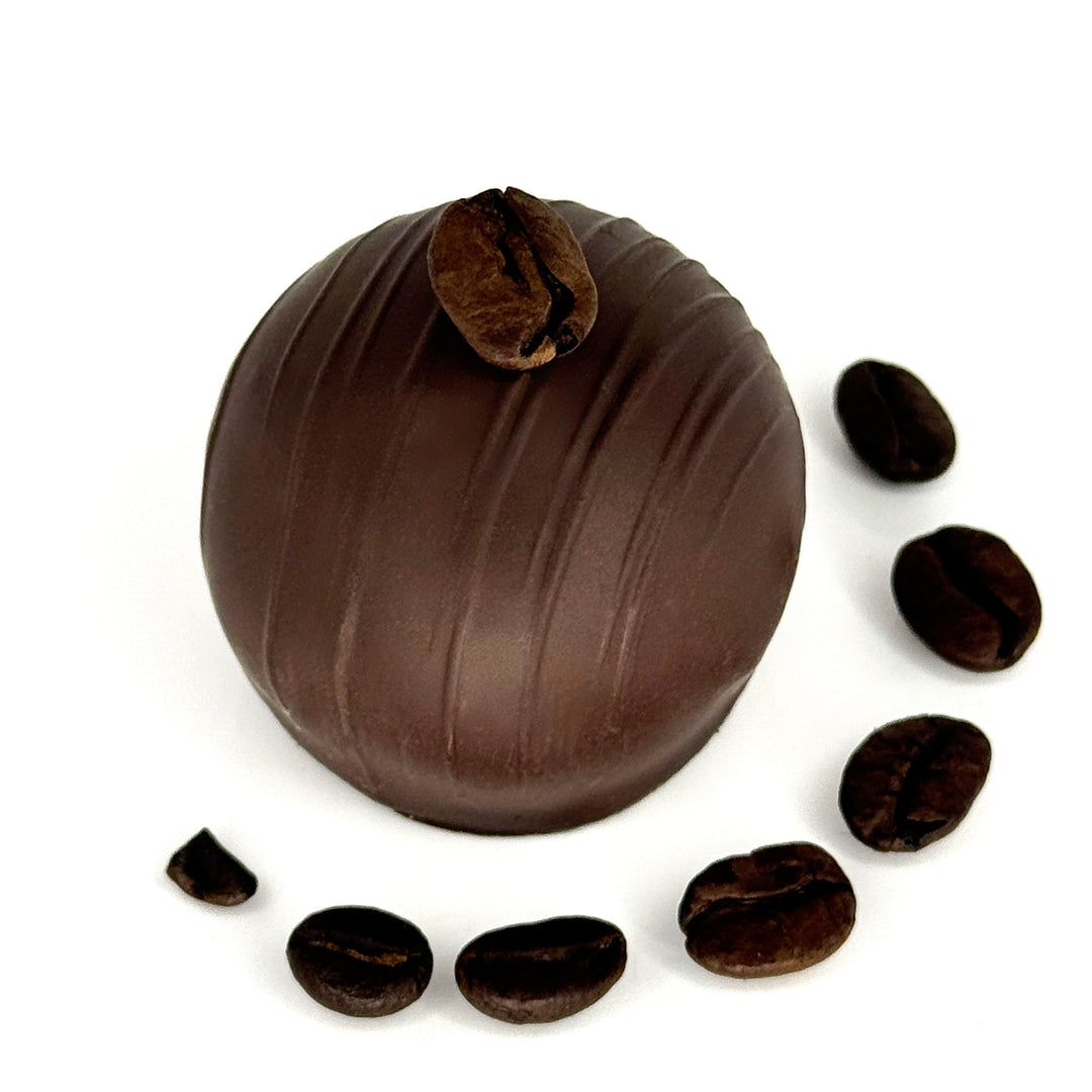 Trufas de café y chocolate negro