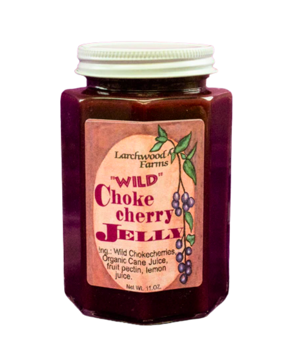 Larchwood Farms Wild Choke Cherry Jelly Net wt 11 oz