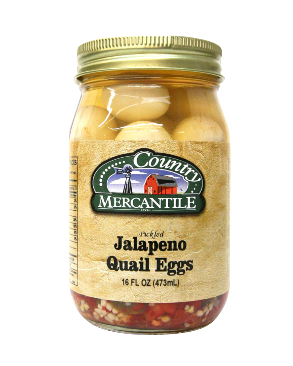 Country Mercantile - Pickled Jalapeno Quail Eggs (16 oz)