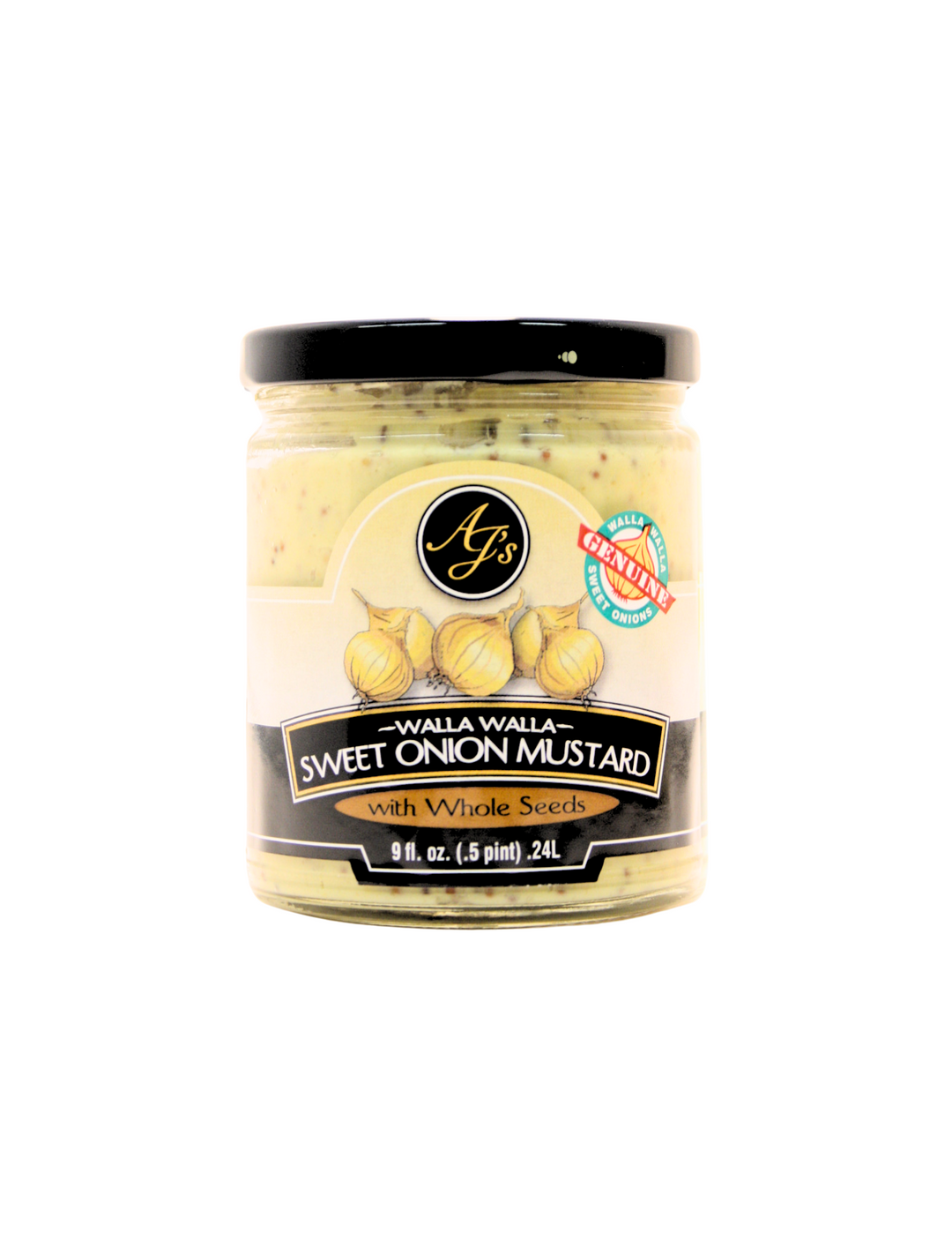 AJ's - Walla Walla Sweet Onion Mustard with Whole Seeds 9 oz.