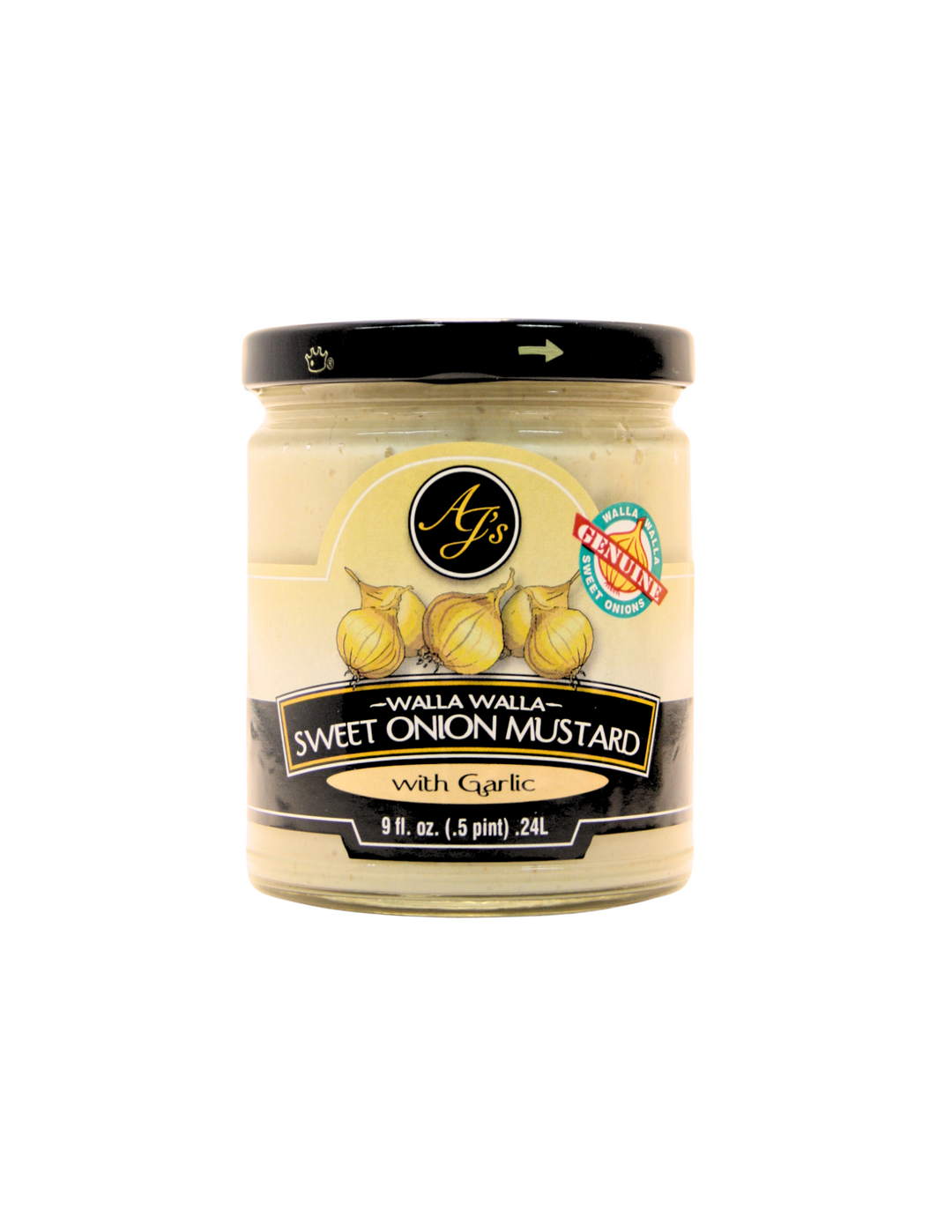 AJ's - Walla Walla Sweet Onion Mustard with Garlic 9 oz.