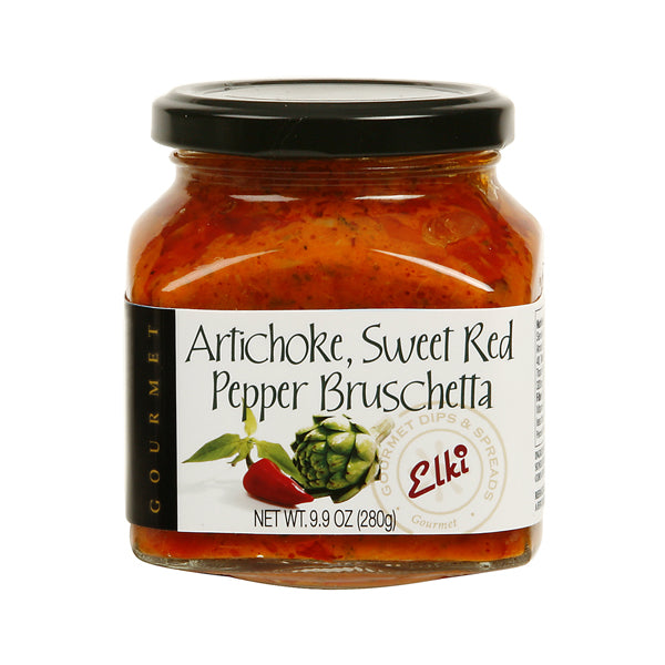 Elki - Artichoke, Sweet Red Pepper Bruschetta