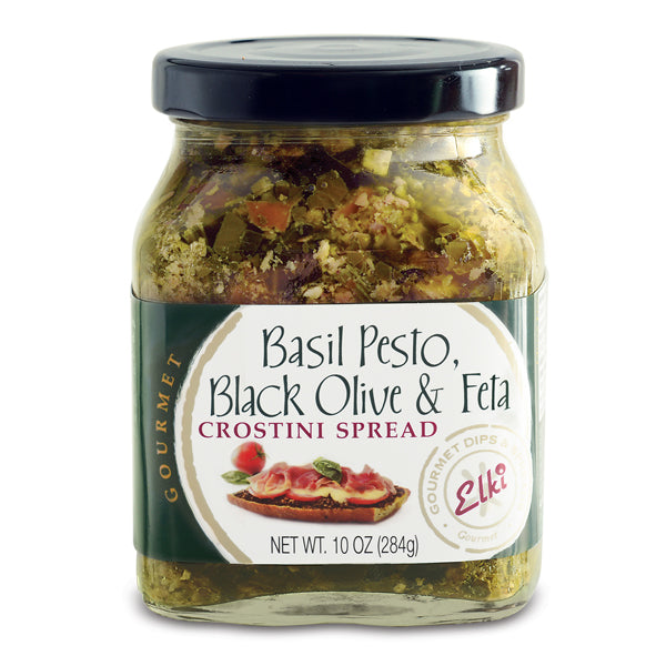 Elki - Basil Pesto Black Olive & Feta Crostini Spread