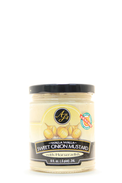 AJ's Walla Walla Sweet Onion Mustard with HorseradishNet Wt. 9 oz.