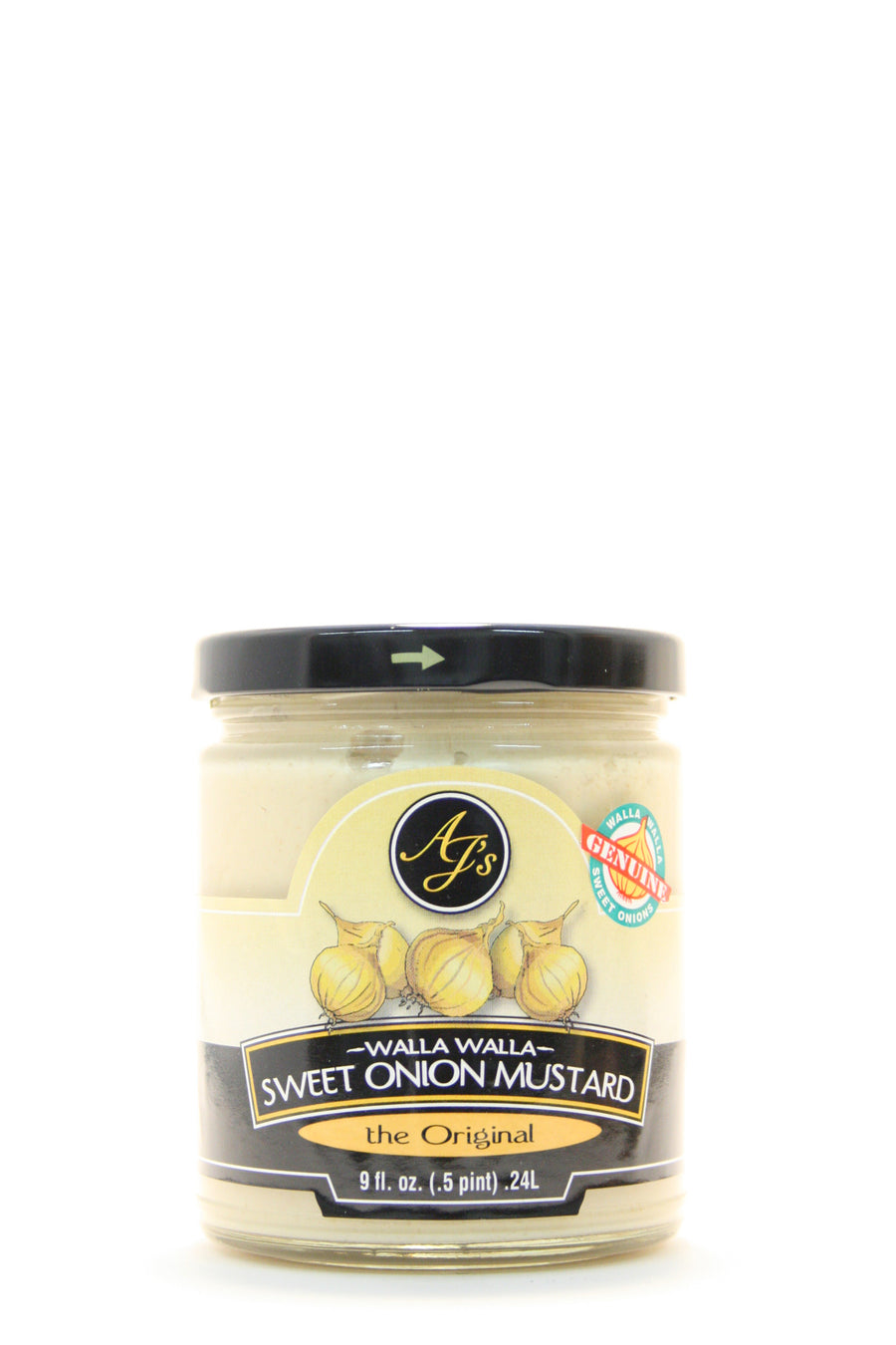 AJ's Walla Walla Sweet Onion Mustard the Original - Net Wt. 9 oz.