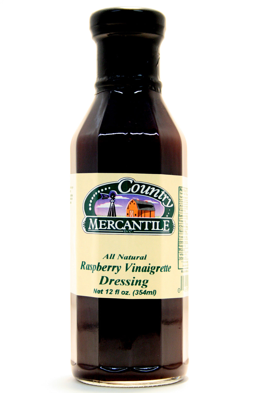 Country Mercantile All Natural Raspberry Vinaigrette Dressing - Net Wt. 12 oz.