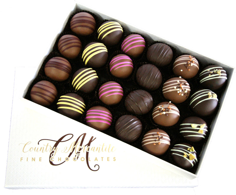 24 pc. Milk & Dark Chocolate Truffles Assortment Box