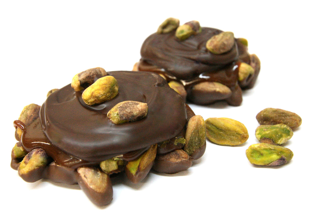 Praliné de pistacho y chocolate negro