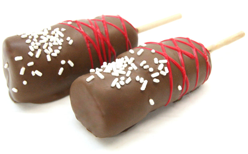 Milk Chocolate Dipped Marshamallows on a Stick