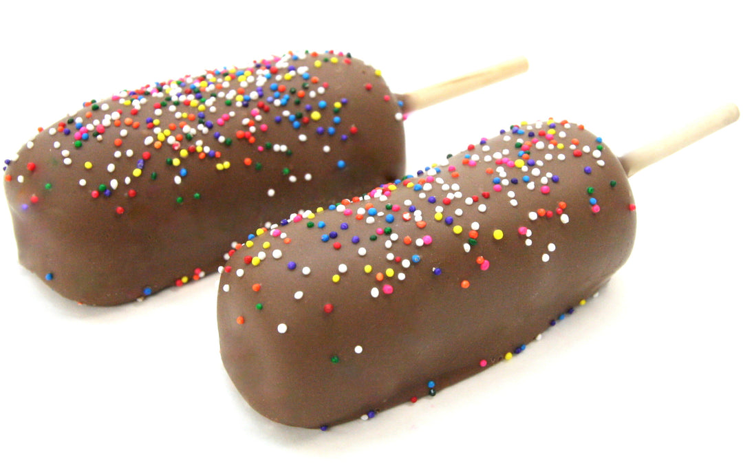 Milk Chocolate & Caramel Dipped Marshmallows on a Stick