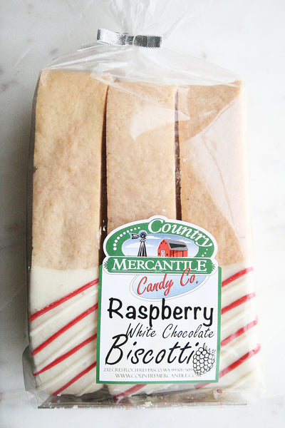 Raspberry White Chocolate Biscotti