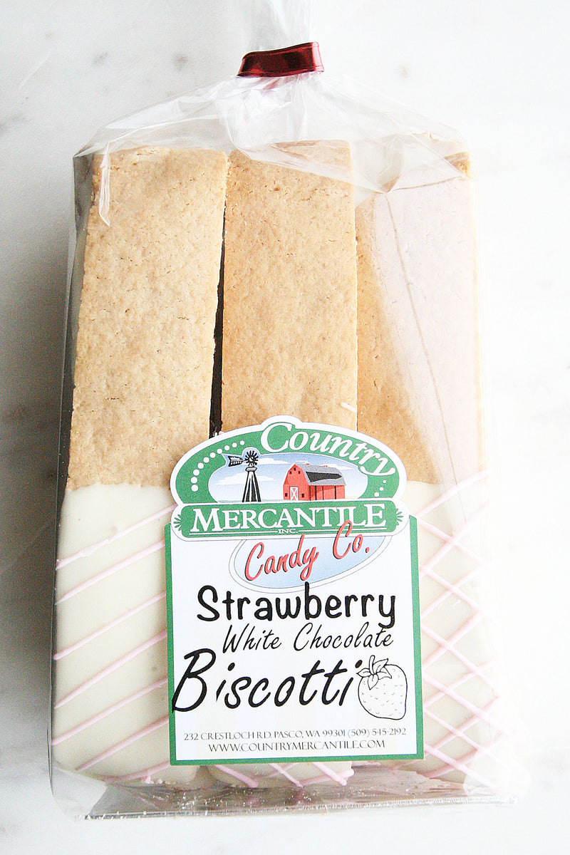 Strawberry white Chocolate Biscotti