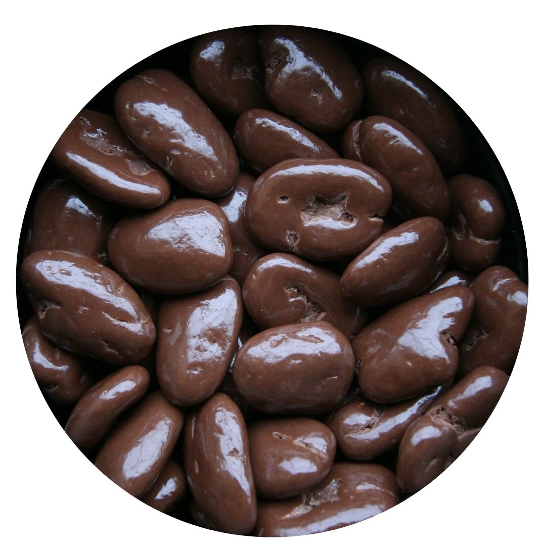 Nueces con chocolate con leche