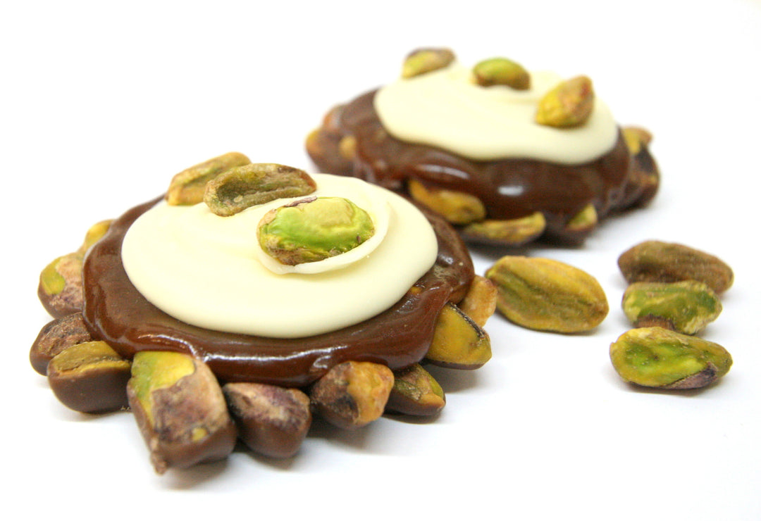 Pralinés de pistacho y chocolate blanco