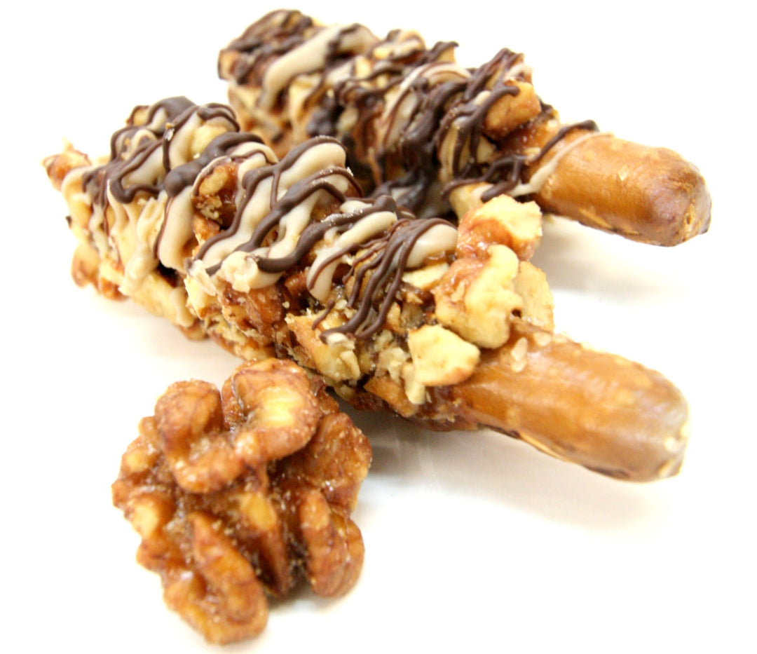 Walnut Wonder Chocolate Pretzel Rods